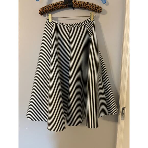 Vintage Rainbow Square Dancing Swing Black and White Striped Poodle Skirt XS - Picture 1 of 6